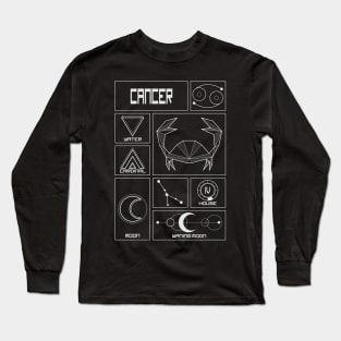 Cancer Profile - Astrology Signs Long Sleeve T-Shirt